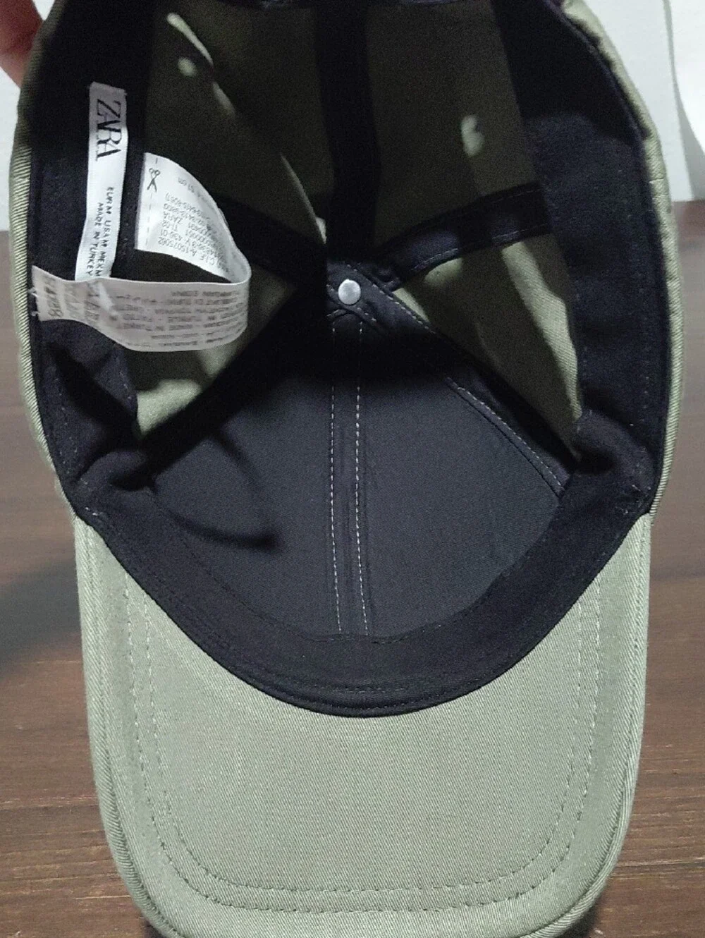 Zara Men's Olive Green Baseball Cap